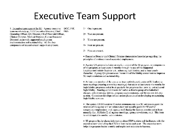 Executive Team Support 