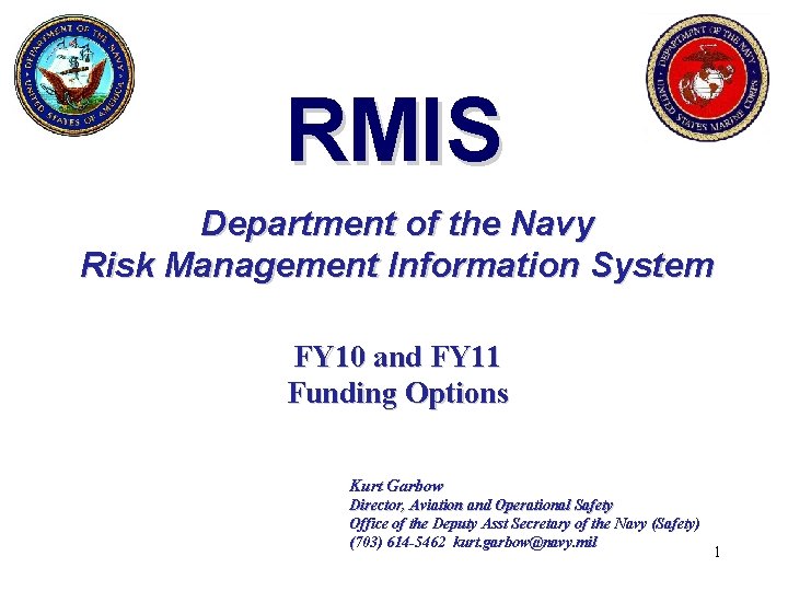 RMIS Department of the Navy Risk Management Information