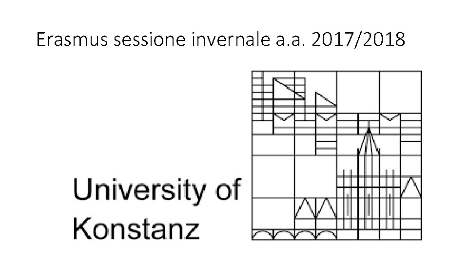 Erasmus sessione invernale a. a. 2017/2018 
