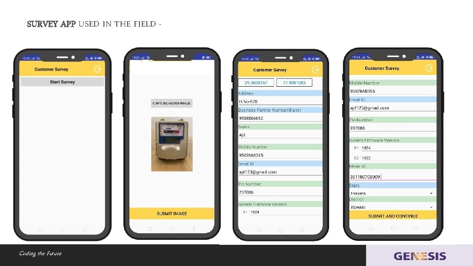 SURVEY APP USED IN THE FIELD - Coding the Future 