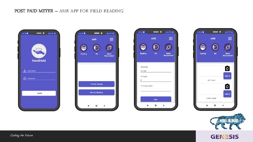 POST PAID METER – AMR APP FOR FIELD READING Coding the Future 