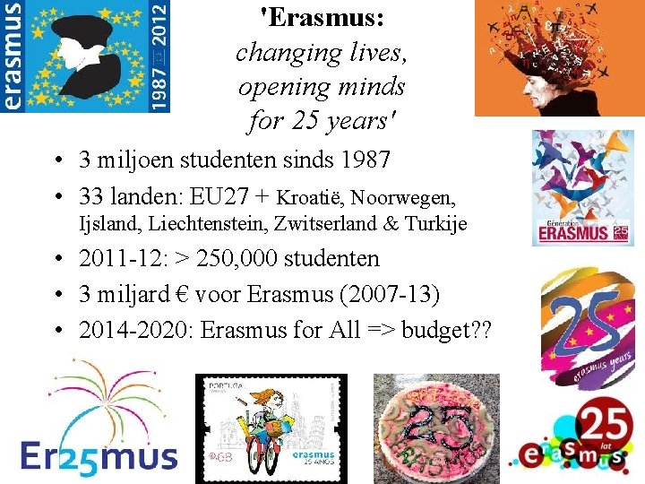 'Erasmus: changing lives, opening minds for 25 years' • 3 miljoen studenten sinds 1987