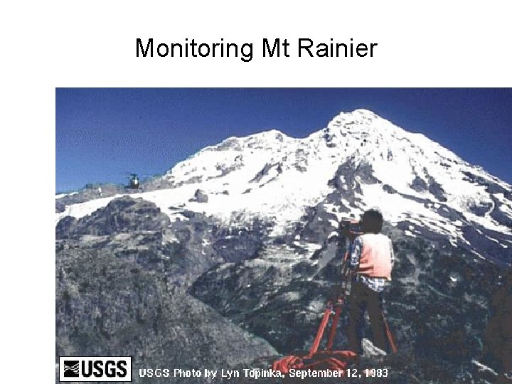 Monitoring Mt Rainier 
