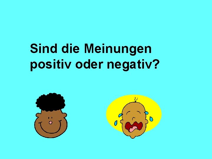 Sind die Meinungen positiv oder negativ? 
