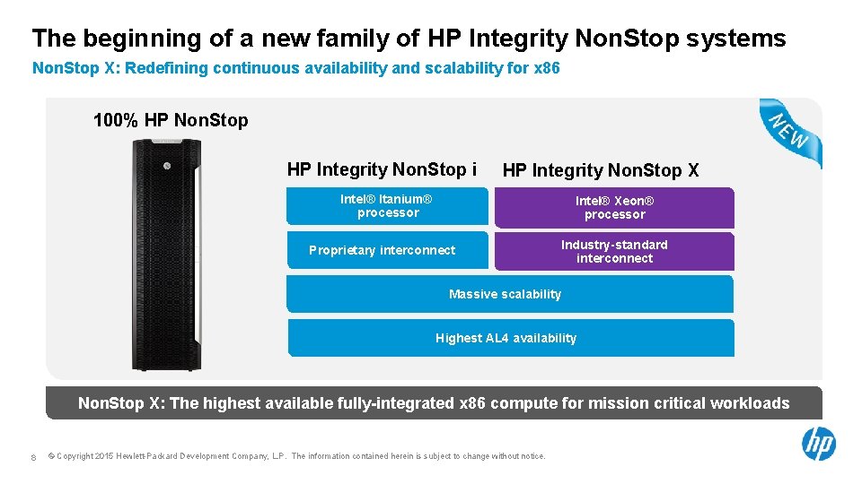 The beginning of a new family of HP Integrity Non. Stop systems Non. Stop