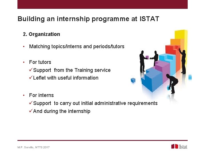 Building an internship programme at ISTAT 2. Organization • Matching topics/interns and periods/tutors •