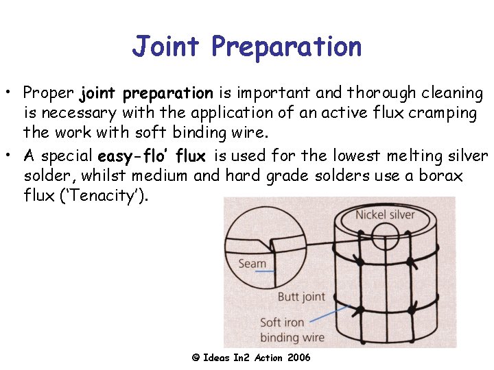 Joint Preparation • Proper joint preparation is important and thorough cleaning is necessary with