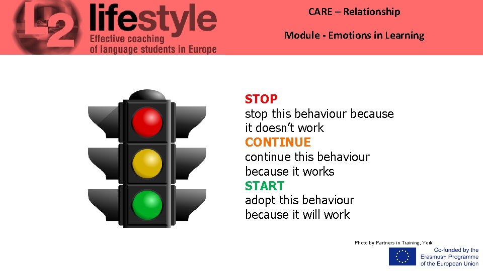 CARE – Relationship Module - Emotions in Learning STOP stop this behaviour because it