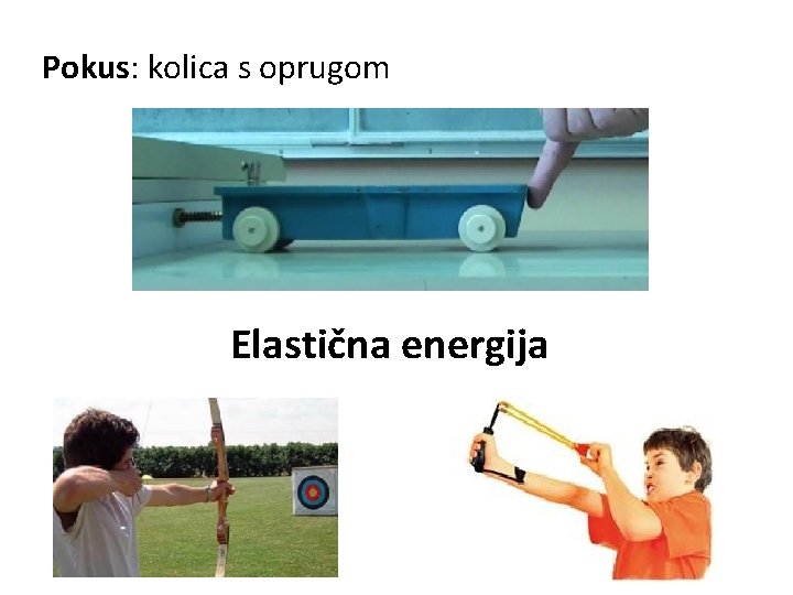 Pokus: kolica s oprugom Elastična energija 