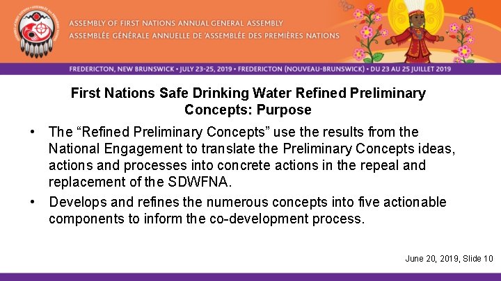 First Nations Safe Drinking Water Refined Preliminary Concepts: Purpose • The “Refined Preliminary Concepts”