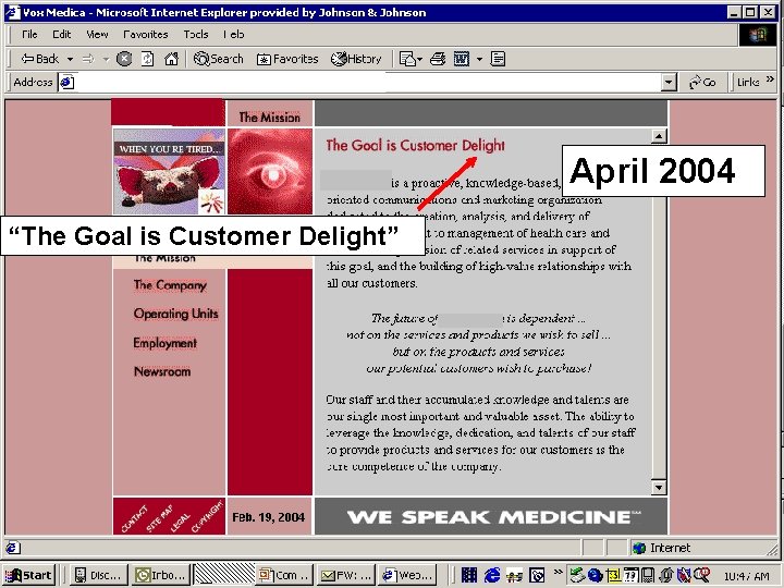 April 2004 “The Goal is Customer Delight” 
