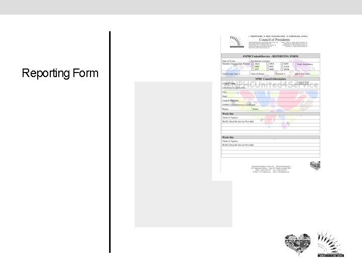 Reporting Form 