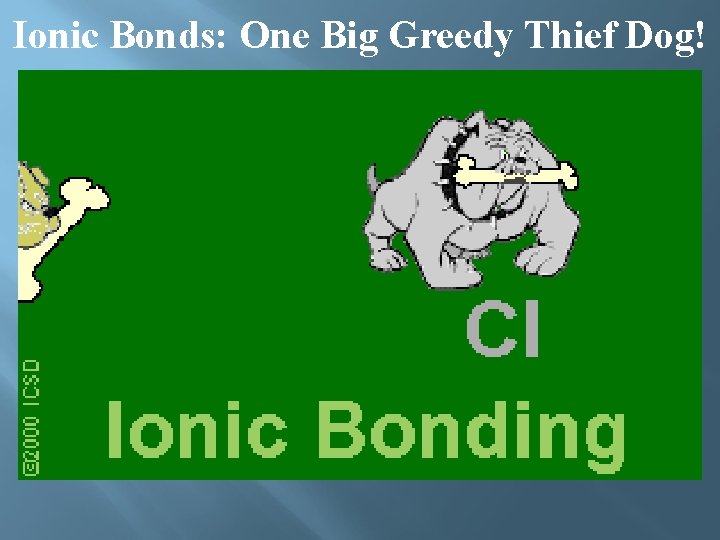 Ionic Bonds: One Big Greedy Thief Dog! 