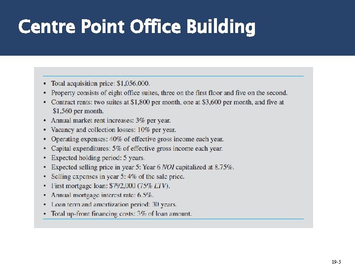 Centre Point Office Building 19 -5 