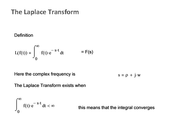 The Laplace Transform 