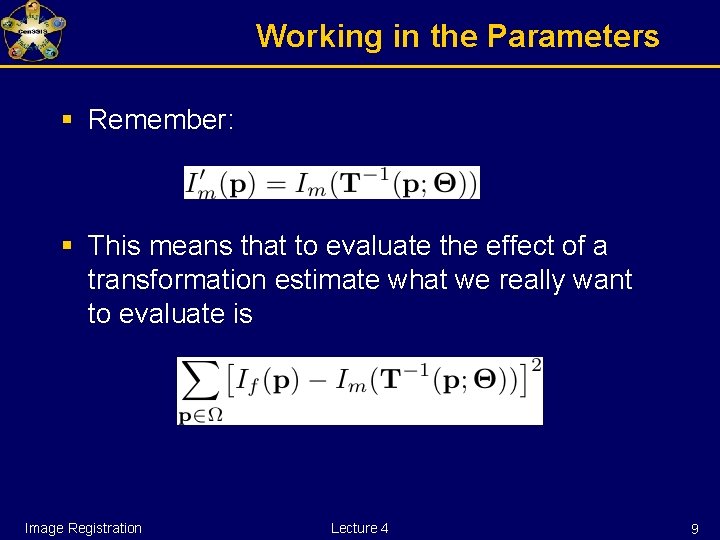 Working in the Parameters § Remember: § This means that to evaluate the effect