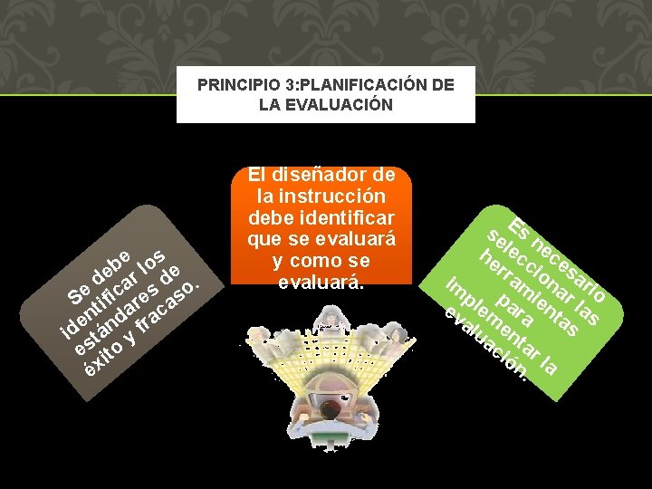 PRINCIPIO 3: PLANIFICACIÓN DE LA EVALUACIÓN e os b l de ar de o.