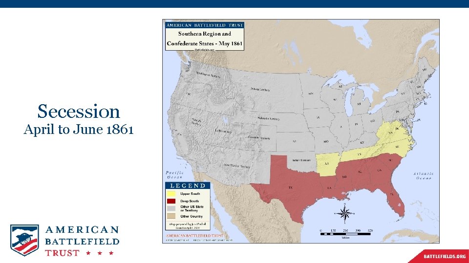 Secession April to June 1861 
