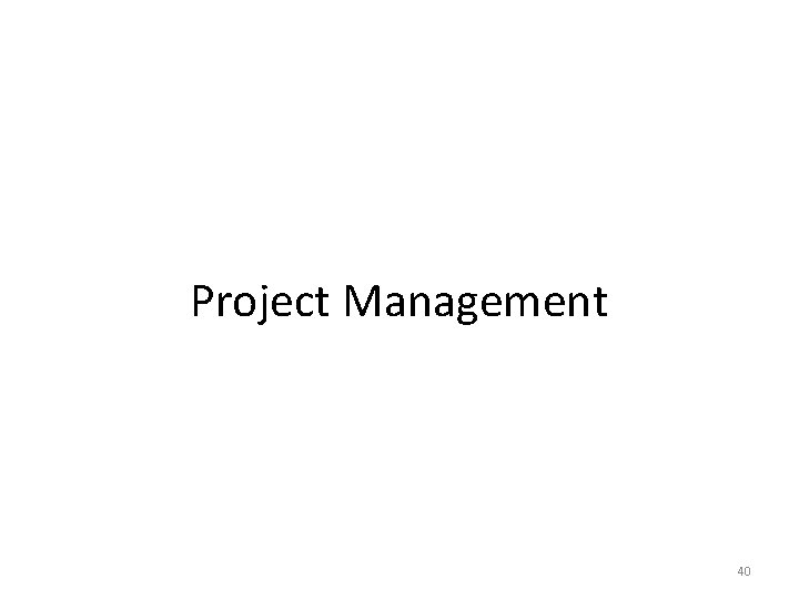 Project Management 40 