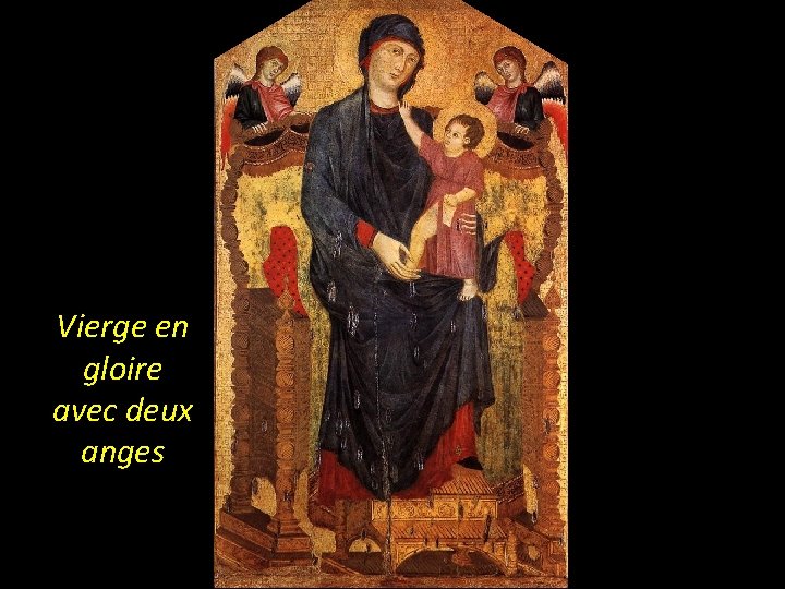 Vierge en gloire avec deux anges 