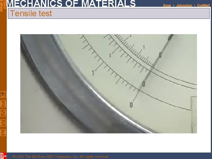 Third Edition MECHANICS OF MATERIALS Tensile test © 2002 The Mc. Graw-Hill Companies, Inc. Third Edition MECHANICS OF MATERIALS Tensile test © 2002 The Mc. Graw-Hill Companies, Inc.