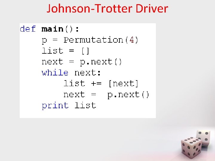 Johnson-Trotter Driver 