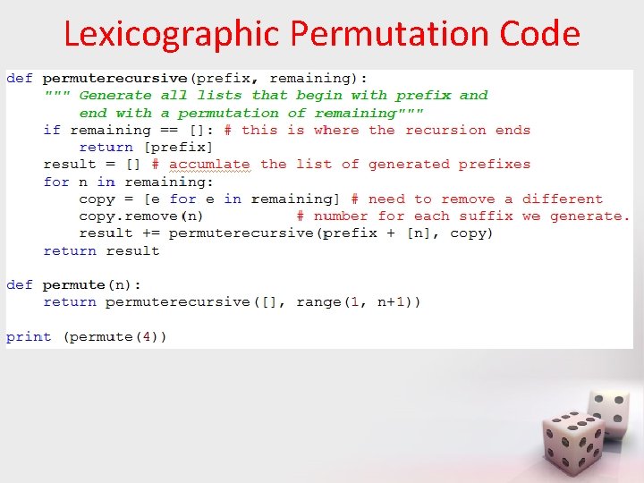 Lexicographic Permutation Code 