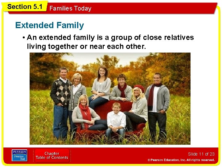 Section 5. 1 Families Today Extended Family • An extended family is a group