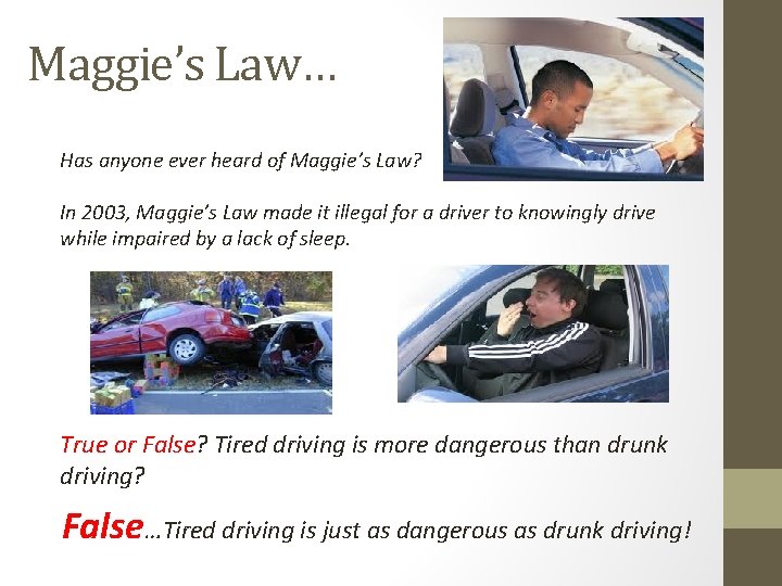 Maggie’s Law… Has anyone ever heard of Maggie’s Law? In 2003, Maggie’s Law made