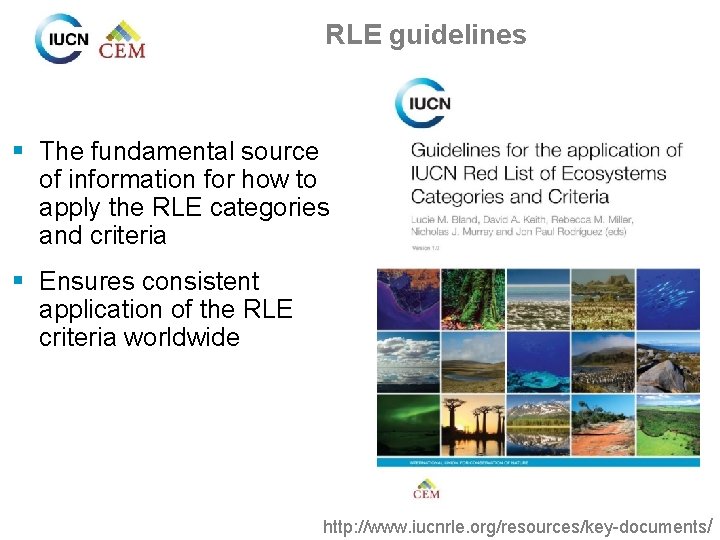 RLE guidelines § The fundamental source of information for how to apply the RLE