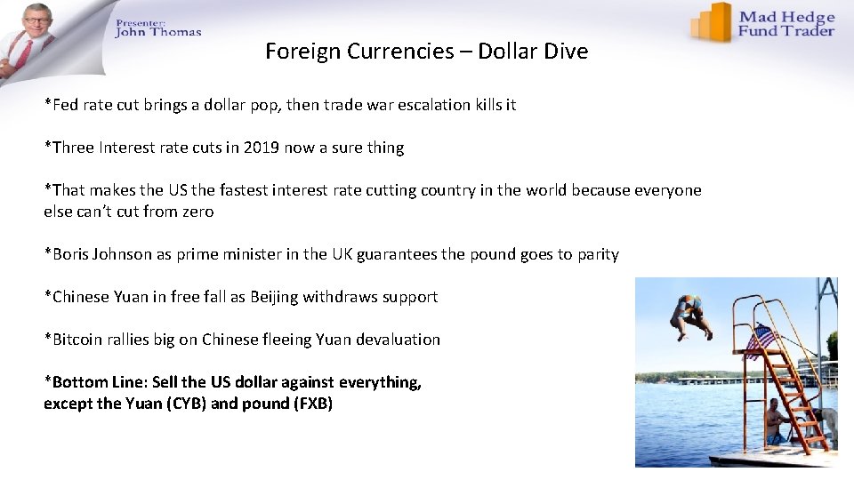 Foreign Currencies – Dollar Dive *Fed rate cut brings a dollar pop, then trade