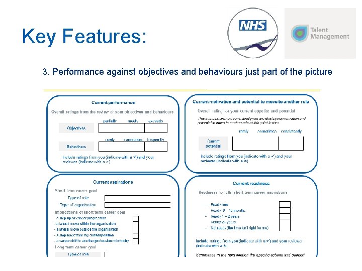 Key Features: 3. Performance against objectives and behaviours just part of the picture 