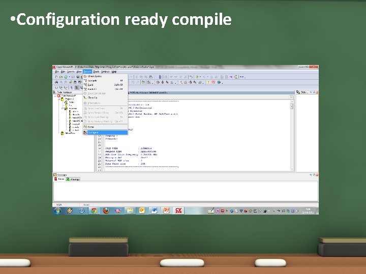  • Configuration ready compile 