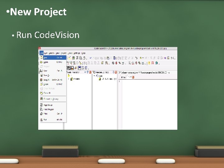  • New Project • Run Code. Vision 