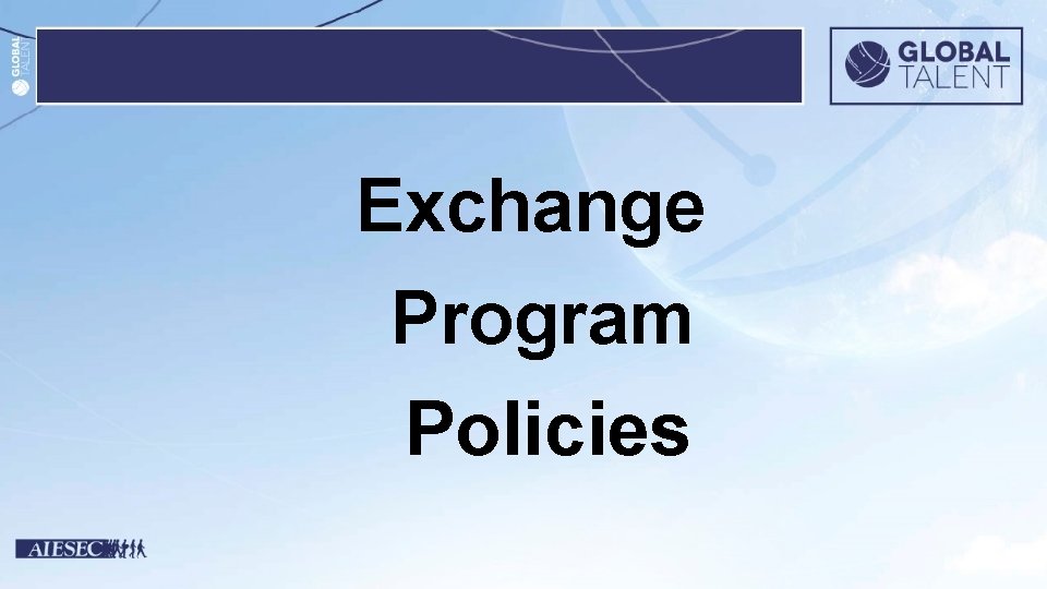 Exchange Program Policies 