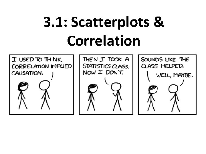 3. 1: Scatterplots & Correlation 
