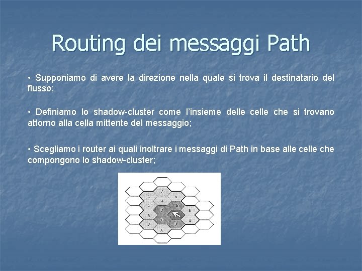 Routing dei messaggi Path • Supponiamo di avere la direzione nella quale si trova