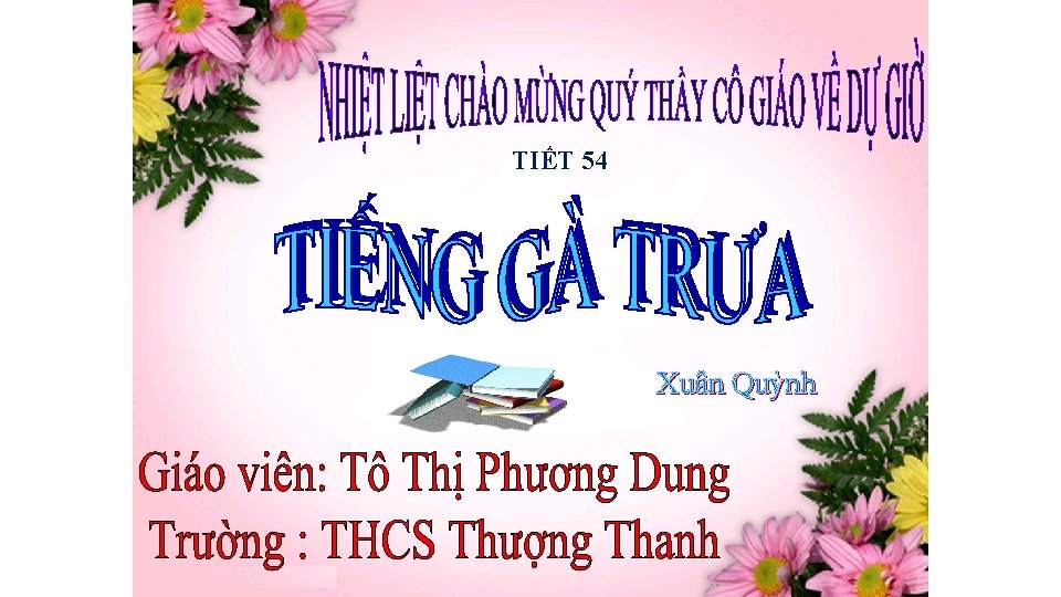 TIẾT 54 Xuân Quỳnh 