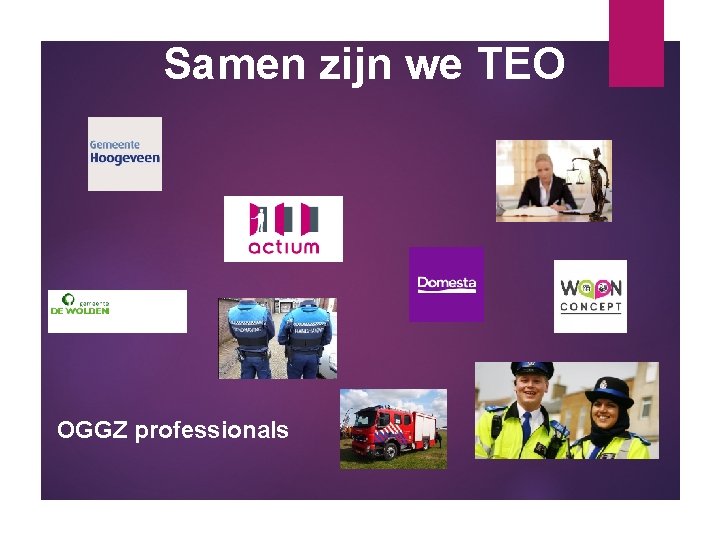 Samen zijn we TEO OGGZ professionals 