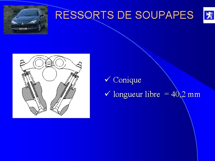 RESSORTS DE SOUPAPES ü Conique ü longueur libre = 40, 2 mm 