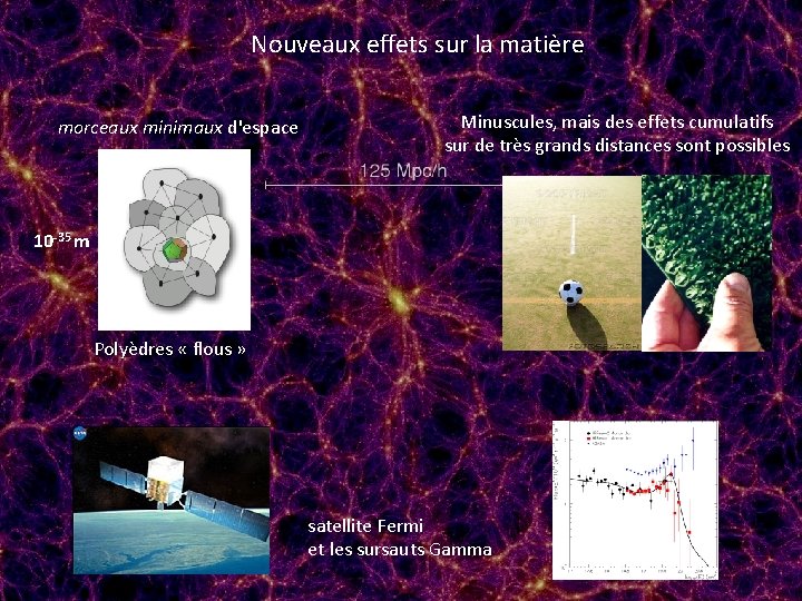 Nouveaux effets sur la matière morceaux minimaux d'espace Minuscules, mais des effets cumulatifs sur