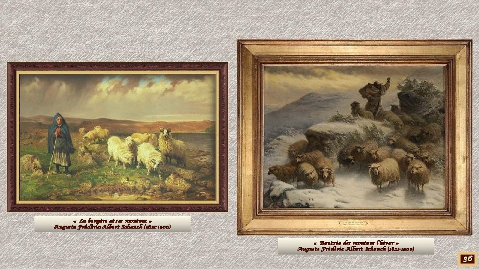  « La bergère et ses moutons » Auguste Frédéric Albert Schenck (1821 -1900)