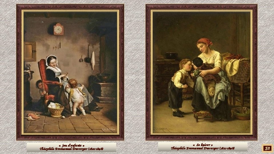  « jeu d’enfants » Théophile Emmanuel Duverger (1821 -1898) « Le baiser »