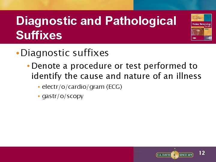 Diagnostic and Pathological Suffixes • Diagnostic suffixes • Denote a procedure or test performed