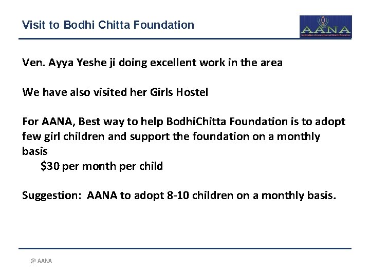 Visit to Bodhi Chitta Foundation Ven. Ayya Yeshe ji doing excellent work in the