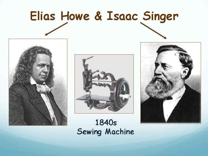 Elias Howe & Isaac Singer 1840 s Sewing Machine 