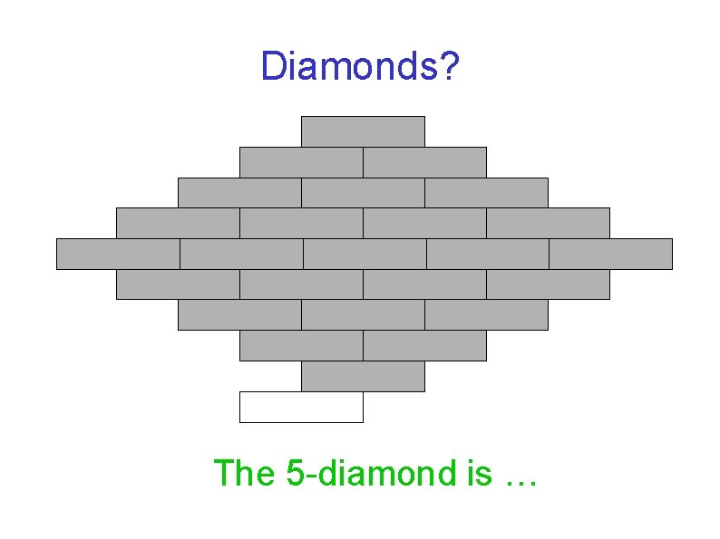 Diamonds? The 5 -diamond is … 