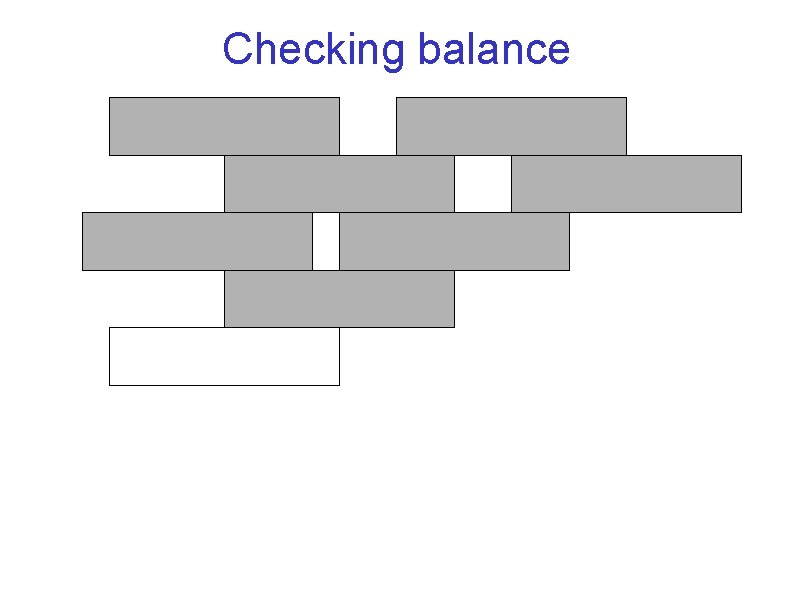 Checking balance 