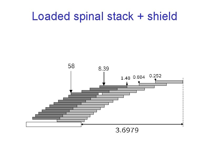 Loaded spinal stack + shield 