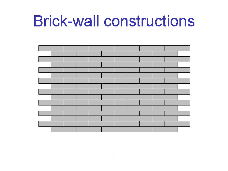 Brick-wall constructions 